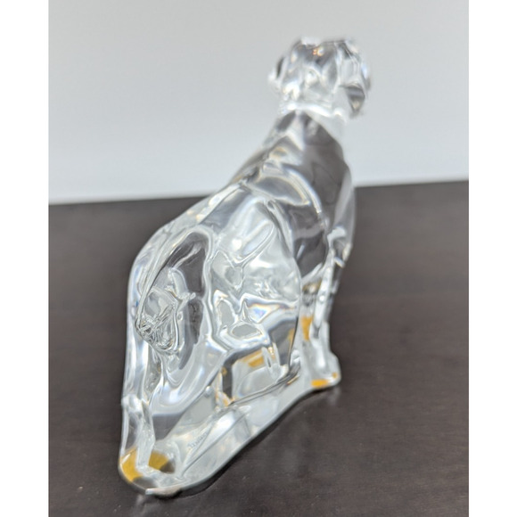 Baccarat Crystal Dog Labrador Retriever Lab Figurine Paperweight 7.25" France - Picture 8 of 14